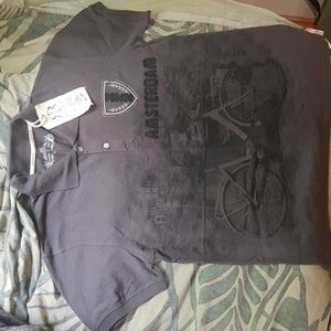 NWT Robin Ruth Men's XL Amsterdam Polo Shirt Grey